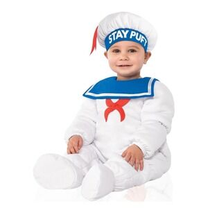 Ghostbusters Stay Puft Marshmallow Man Halloween Anime Costume Infant 3-6 Month